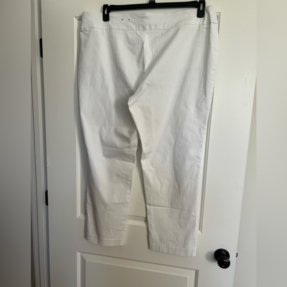 JM Collection 2 Black and White Straight Leg Pants - Picture 3 of 16